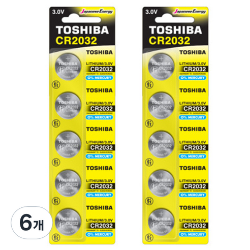 도시바 리튬 건전지 CR2032, 10개입, 6개