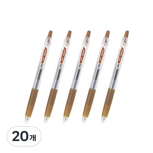 파이롯트 쥬스 젤잉크펜 0.38mm, 브라운, 20개