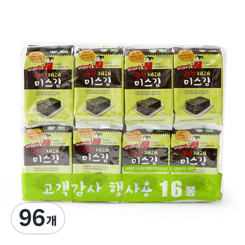 미스김 광천 재래 도시락김, 4g, 96개