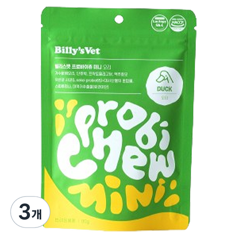 빌리스벳 프로바이츄 미니, 오리, 80g, 3개