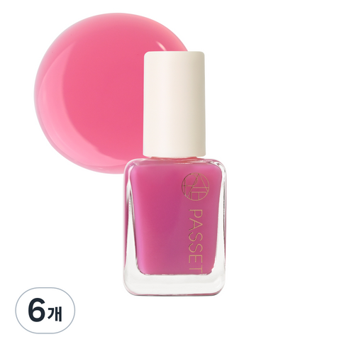 파셋 셀럽 네일컬러 폴리쉬 매니큐어 7ml, 아이스핑크, 6개