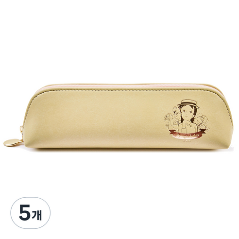플라잉웨일즈 빨강머리앤 데일리 펜슬 파우치, BEIGE, 5개