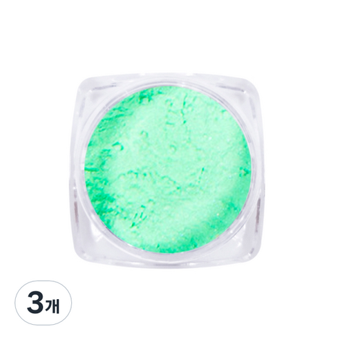 메이브라운 얼음네일 머메이드 네일파우더, 그린(MS0071), 3개