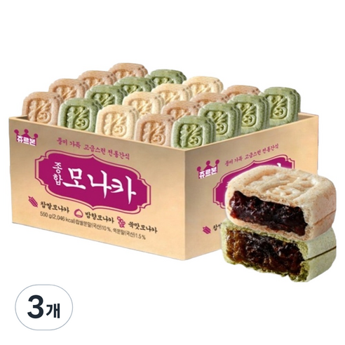 쥬르본 우리찹쌀 종합모나카, 3개, 550g