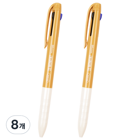 뭉구 잘써지는 더모먼트 3색 볼펜 0.7mm, 올리브, 8개