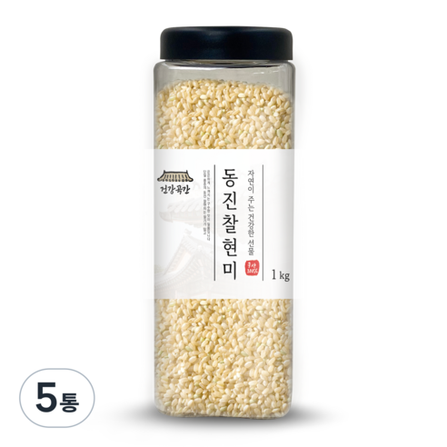 건강곡간 동진 찰현미, 1kg, 5개