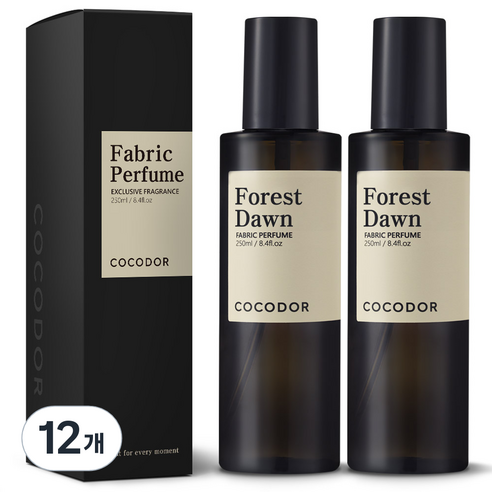 코코도르 룸 앤 패브릭 퍼퓸 섬유탈취제, 250ml, 12개, 포레스트 던