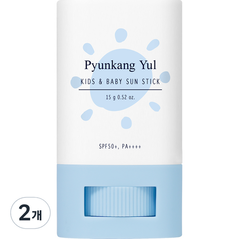 편강율 키즈 앤 베이비 선 스틱 SPF50+ PA++++, 15g, 2개