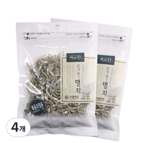 어가찬 은빛품은 멸치 볶음조림용, 180g, 4개