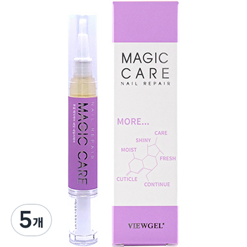 뷰젤 매직케어 네일 솔루션 손톱 영양제, 5ml, 5개