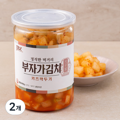 부자가김치 키즈 깍두기, 800g, 2개
