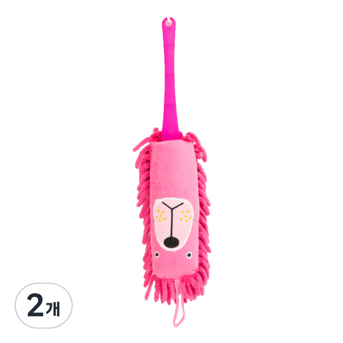 한림리빙 동물 휴대용 먼지털이개, 사자(Pink), 2개
