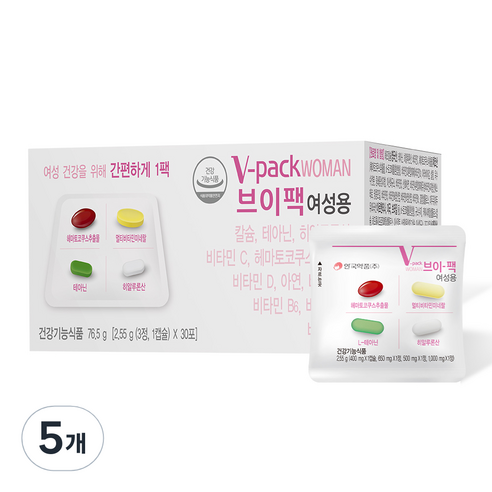 브이팩 여성용 멀티비타민, 30회분, 5세트