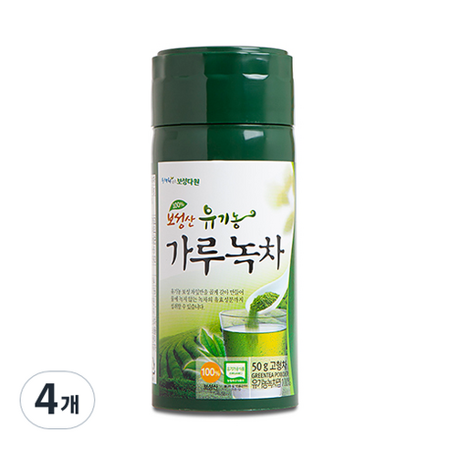 대한다업 보성산 유기농 가루녹차, 50g, 1개입, 4개