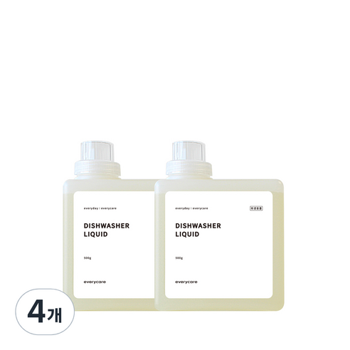 에브리케어 식기 세척기 세제, 500g, 4개