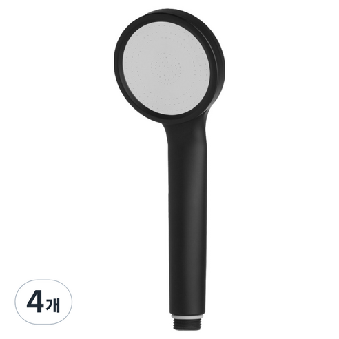 퓨어수 1기능 샤워헤드, 무광블랙, 4개