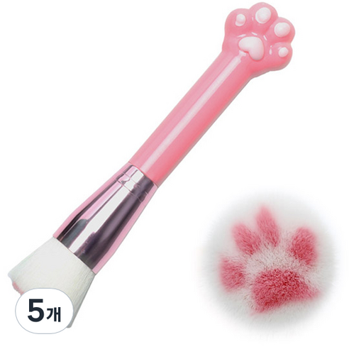 고양이 발바닥 더스트 브러쉬, 5개, KN-B3047