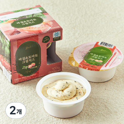 바질 & 토마토 크림치즈, 50g, 2개, 2개입