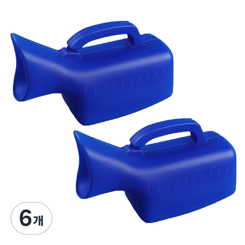 안이네 여성용 소변통 1L, 블루, 6개