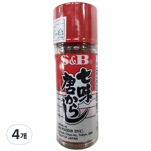 에스비 시치미 향신료, 15g, 4개