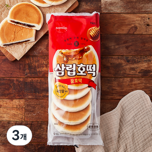 삼립 꿀호떡, 513g, 3개