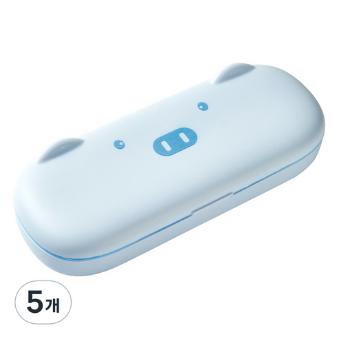 올룸 큐티 피그 2단 필통, 블루, 5개