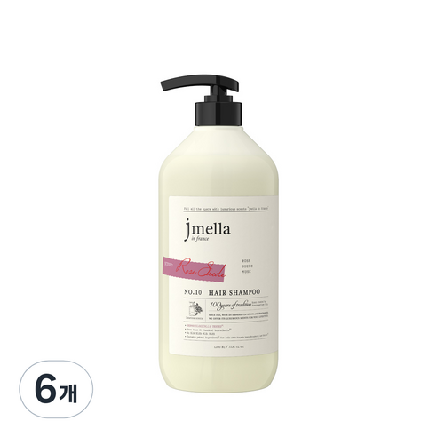 제이멜라 인 프랑스 시그니처 로즈 스웨이드 헤어 샴푸, 1000ml, 6개