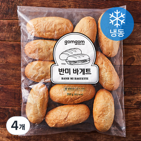 곰곰 반미 바게트 (냉동), 350g, 4개