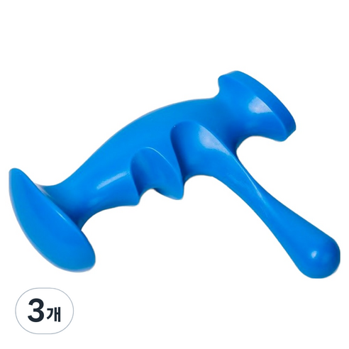앙멧 바디 마사지 지압봉, 3개, 블루