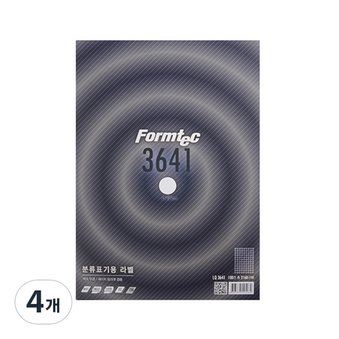 폼텍 분류표기용 전산라벨 20mm 20매 LQ-3641, 108칸, 4개
