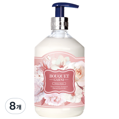 부케가르니 딥퍼퓸 트리트먼트 화이트머스크, 500ml, 8개