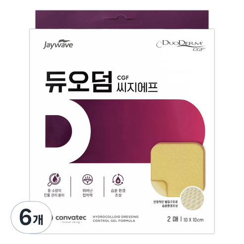 듀오덤 제이웨이브 씨지에프 CGF 벌집폼밴드 2p, 6개