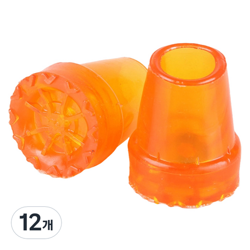 Dr.펠리스제이 목발 지팡이 리필 고무캡 패킹 22mm, A오렌지, 12개