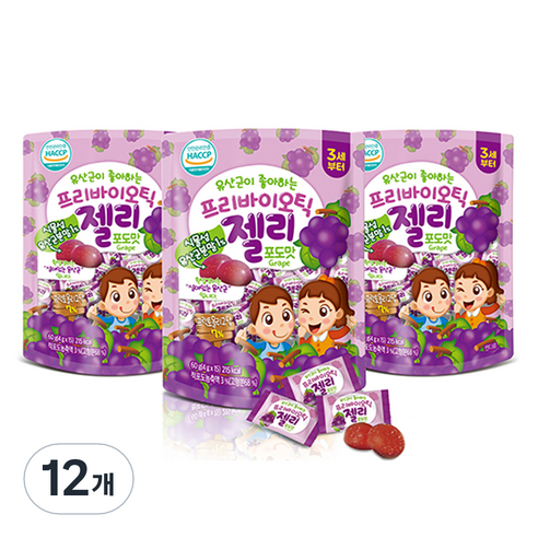 프리바이오틱 유산균 비타민 구미젤리, 15정, 12개