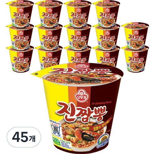 오뚜기 진짬뽕 작은컵 75g, 45개