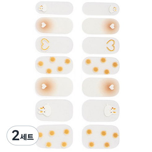 가이만 셀프 아트 네일스티커 세트, 2세트, ZX-3802