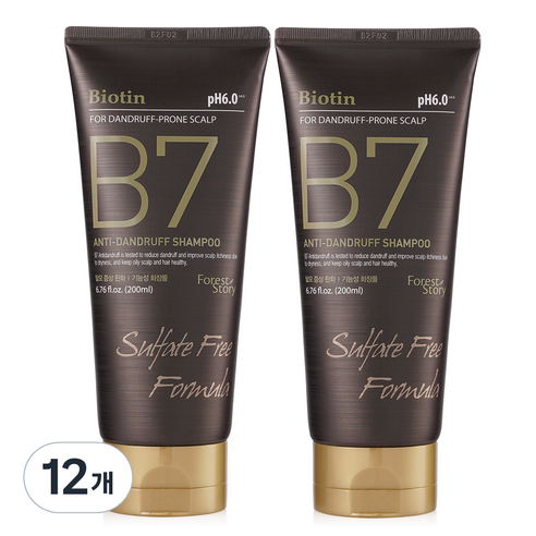 포레스트스토리 B7 댄드러프 비듬케어 탈모 샴푸, 12개, 200ml