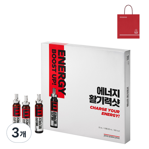 정관장 에너지 활기력샷+쇼핑백, 48개, 20ml