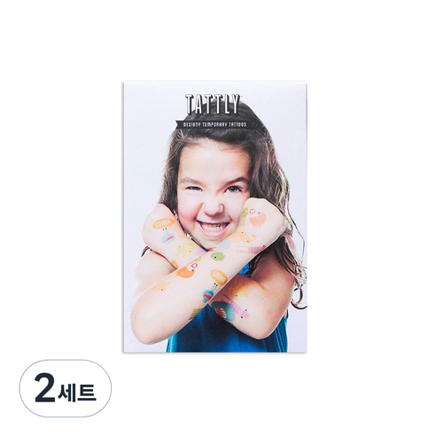 태틀리 타투 스티커 8종 세트, 몬스터, 2세트