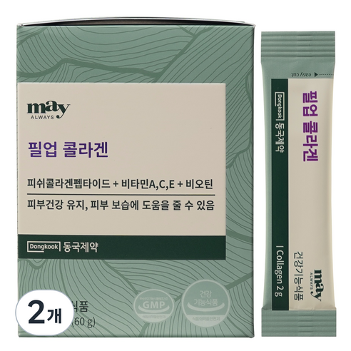 동국제약 메이올웨이즈 필업 콜라겐 30p, 2개, 60g