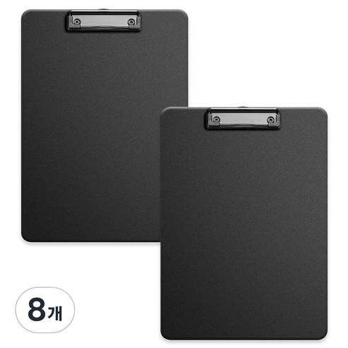 코히모 A4 PP재질 클립보드 3mm 3W321, 8개, 블랙