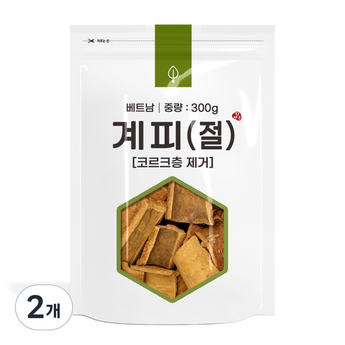 자연초 코르크층제거 계피 절, 300g, 2개
