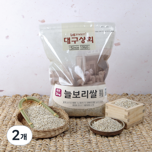 대구상회 국내산 늘보리쌀, 2kg, 2개
