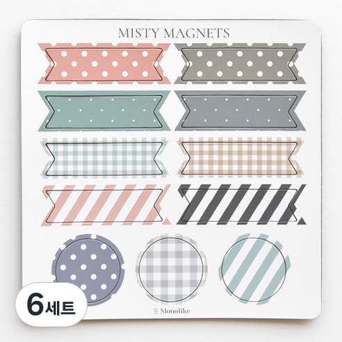 왈가닥스 미스티 마그넷 11p, 혼합 색상, 6세트