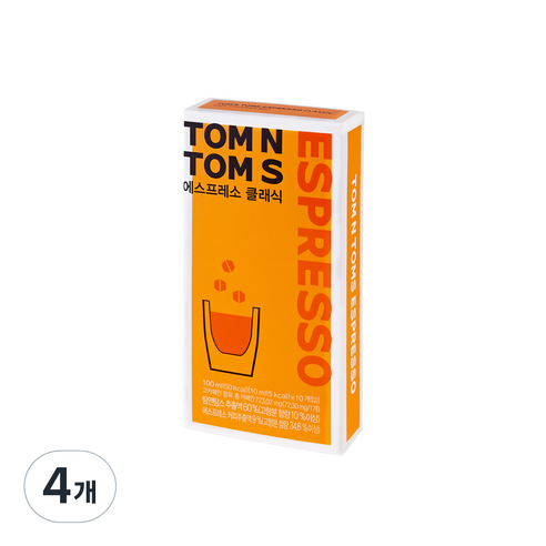 탐앤탐스 에스프레소 클래식 100ml, 10개입, 4개, 10ml