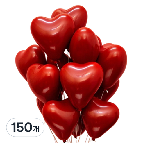 스타리움 홈파티 더블 하트 풍선, 레드, 150개
