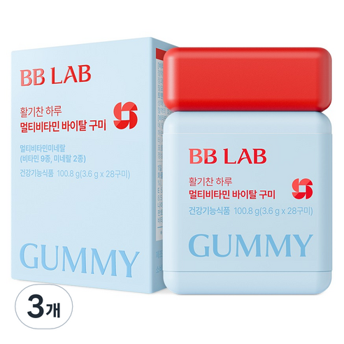 비비랩 뉴트리원 활기찬 하루 멀티비타민 바이탈 구미 28p, 100.8g, 3개