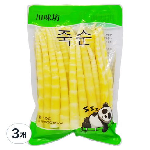 천미방 삶은 죽순 홀, 1kg, 3개