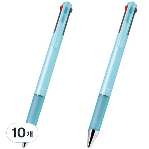파이롯트 다기능 젤잉크 쥬스업 3색 다색펜 0.4mm, 민트, 10개