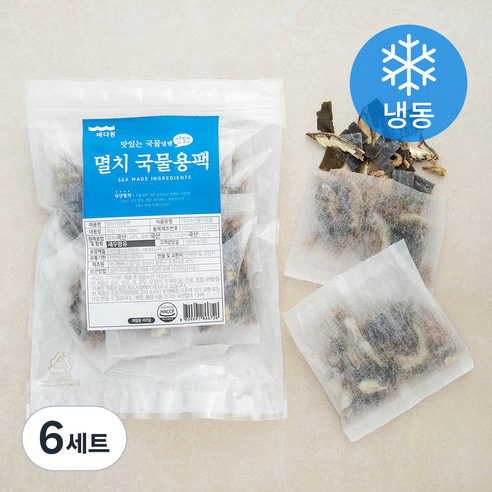 바다원 간편 국물용팩 멸치, 15g, 6개입, 6세트